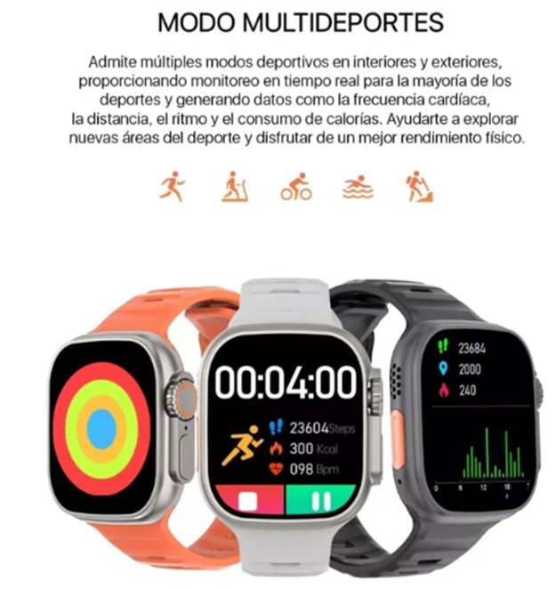 Reloj Smartwatch Ultra 11™ ideal para quienes buscan rendimiento, conectividad y estilo en un solo dispositivo.