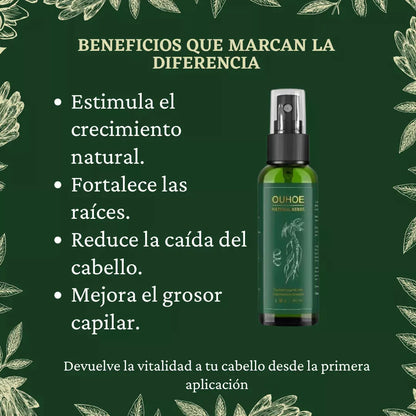 🌿 Tónico Capilar 100% Natural que Reactiva el Crecimiento. ¡Revive tu Cabello! Llévate 2 por el Precio de 1 – 100% Natural
